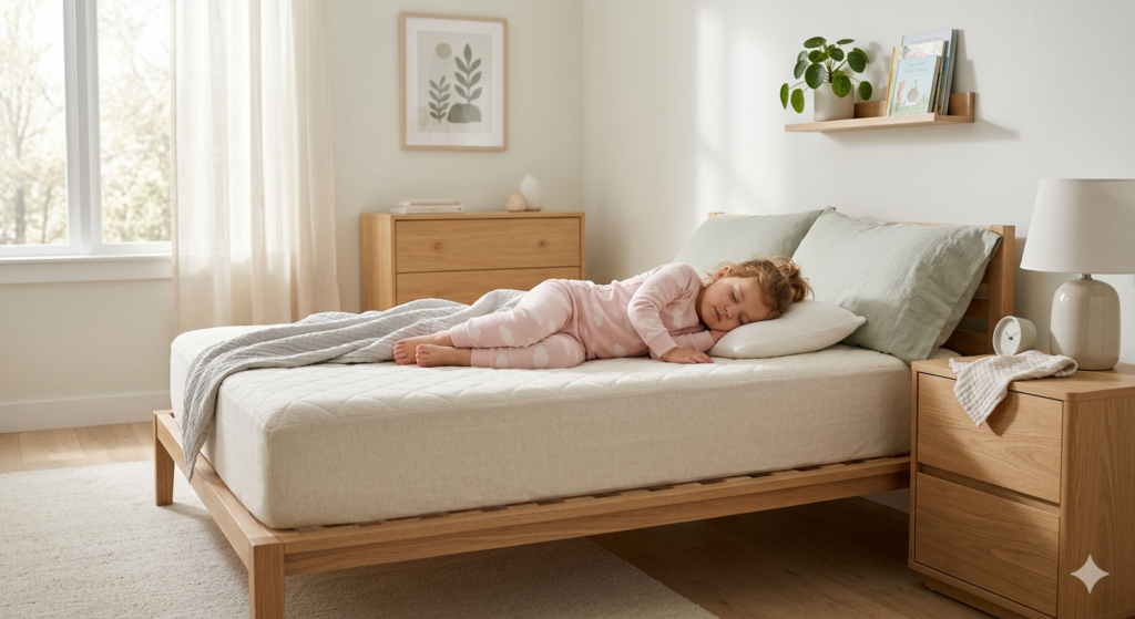 kids mattress India natural latex mattress child sleeping peacefully healthy sleep support