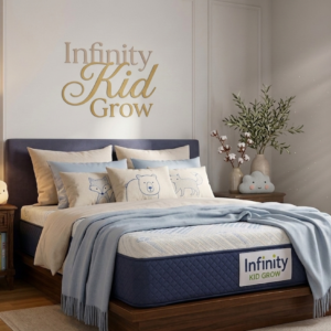 Infinity Kid Grow natural latex mattress for kids with breathable fabric and orthopedic spine support