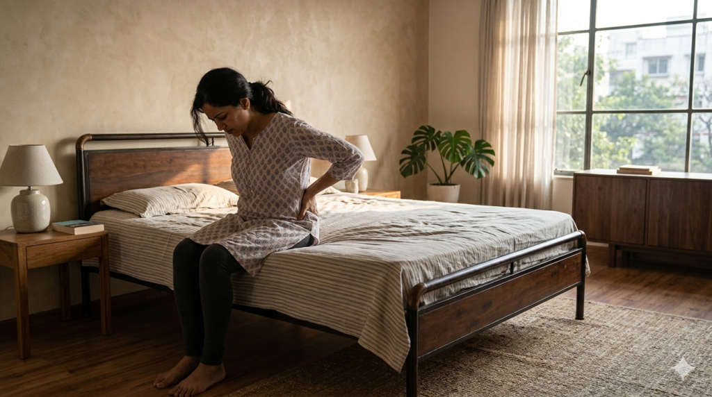 old sagging mattress causing back pain