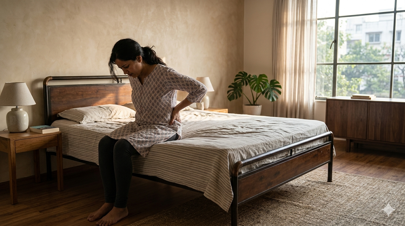 old sagging mattress causing back pain